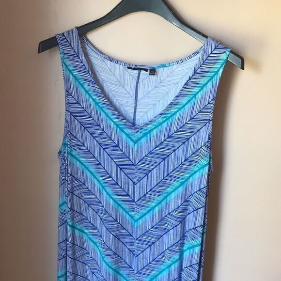 Sleeveless Sundress- Large- rayon/spandex blu - Picture 9 of 9